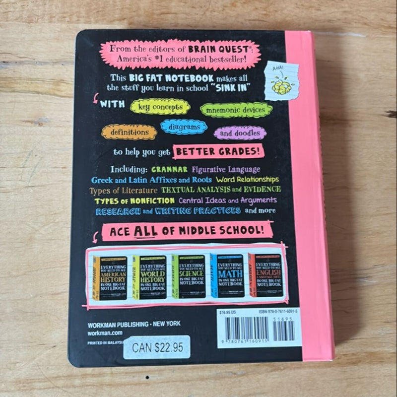 Everything You Need to Ace English Language Arts in One Big Fat Notebook