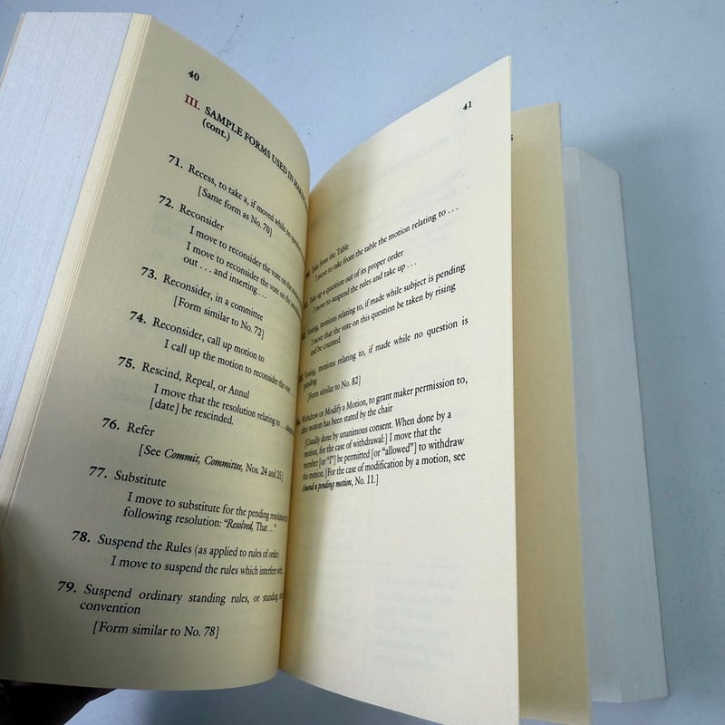Robert's Rules of Order Newly Revised