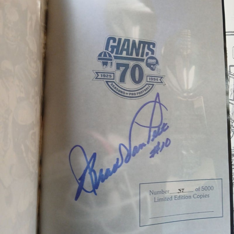 Collectors limited, signed,Super Rare NY GIANTS 70 year anniversary 