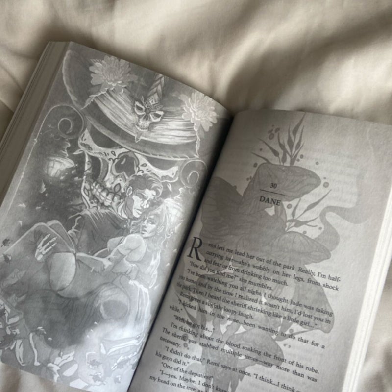 [BUNDLE] Grimstone- Dark Romance bundle: stickers, sticky tabs, bookmark, and ear gray tea.