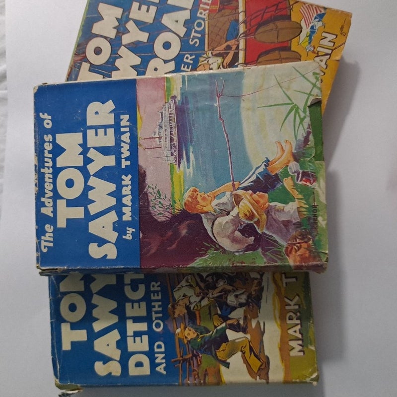 Tom Sawyer hardcovers 1922 1924 w sleeves 3 books
