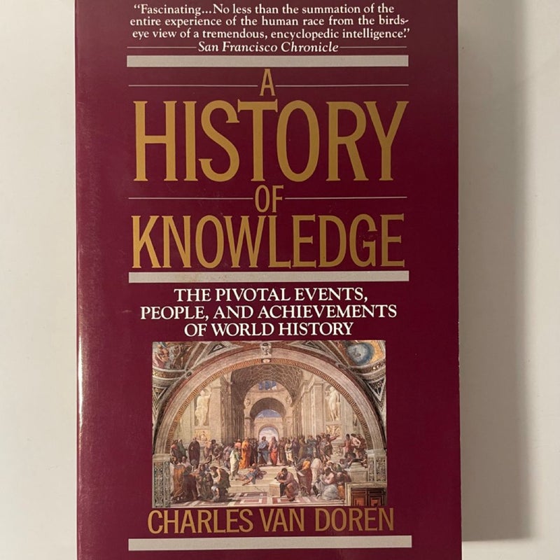 A History of Knowledge: The Pivotal Events, People, and Achievements… Paperback