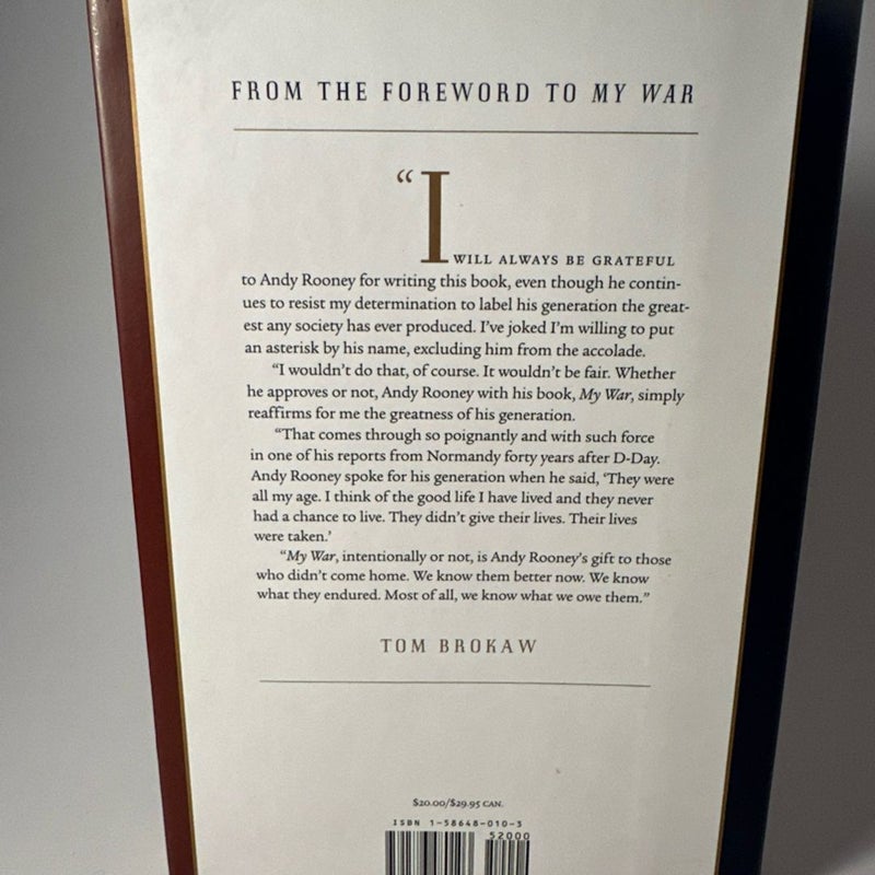 My War by Andy Rooney Foreword By Tom Brokaw Hardcover Very Good