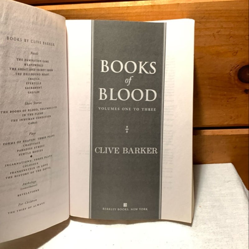 Clive Barker's Books of Blood 1-3