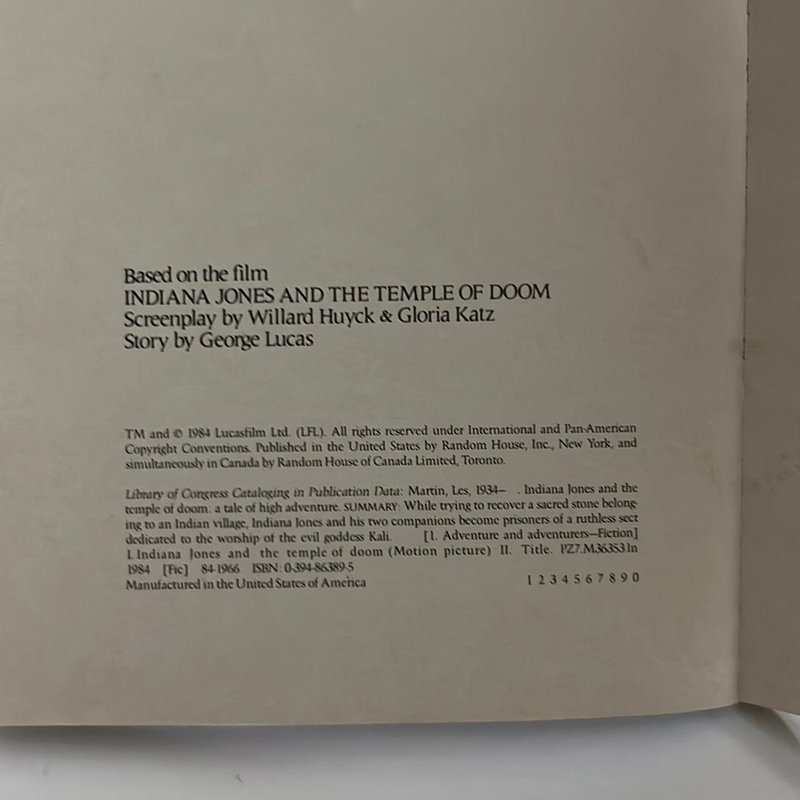 Indiana Jones and the Temple of Doom