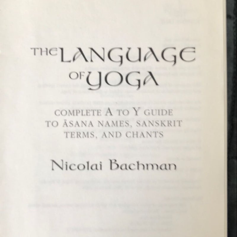 The Language of Yoga