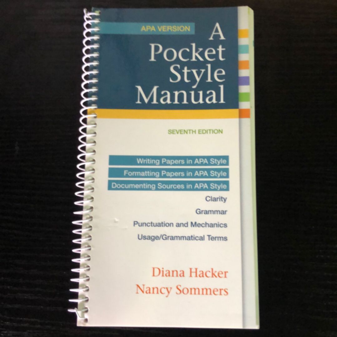 A Pocket Style Manual, APA Version