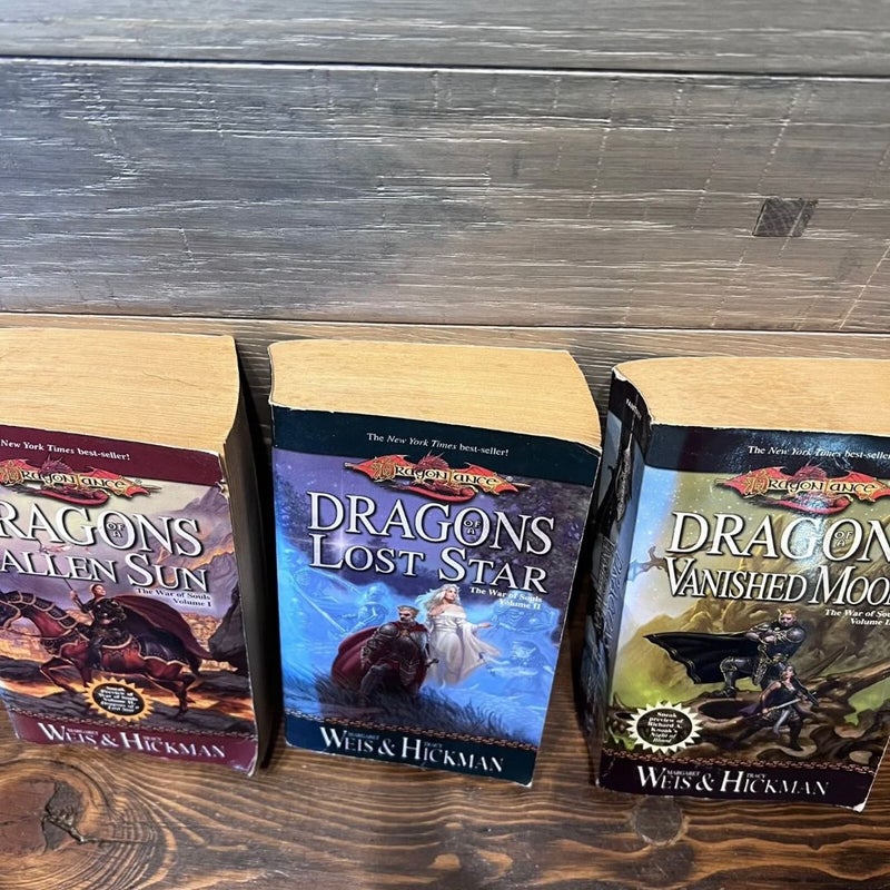 Dragon Lance The War of Souls Trilogy Books Fantasy Paperback Weis & Hickman