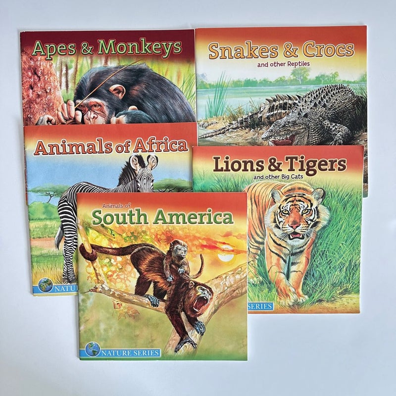 Animal Nature Series book bundle, 5 books