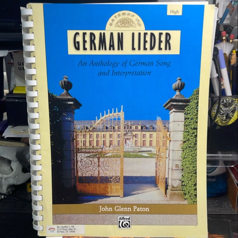 German lieder -an anthology of German song and interpretation 