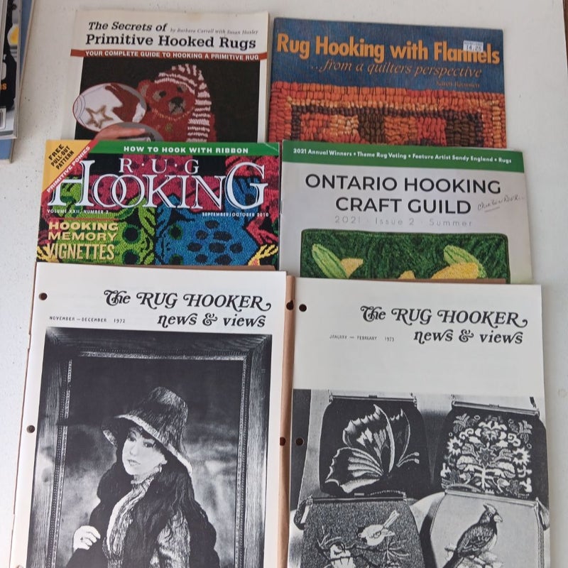 Rug Hooker 6 Book Bundle, Rug Hooking Vintage Magazines