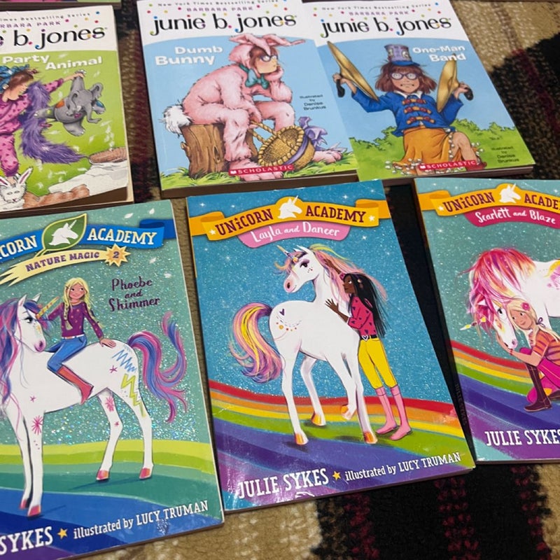 Huge Lot 23 Books Junie B Jones & Unicorn Academy 