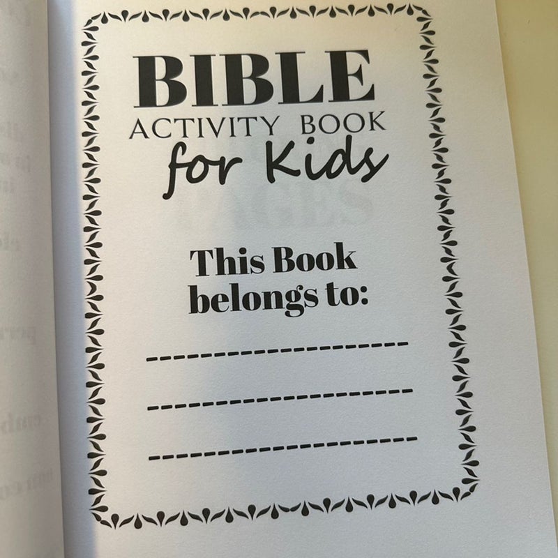 Bible activity book for kids