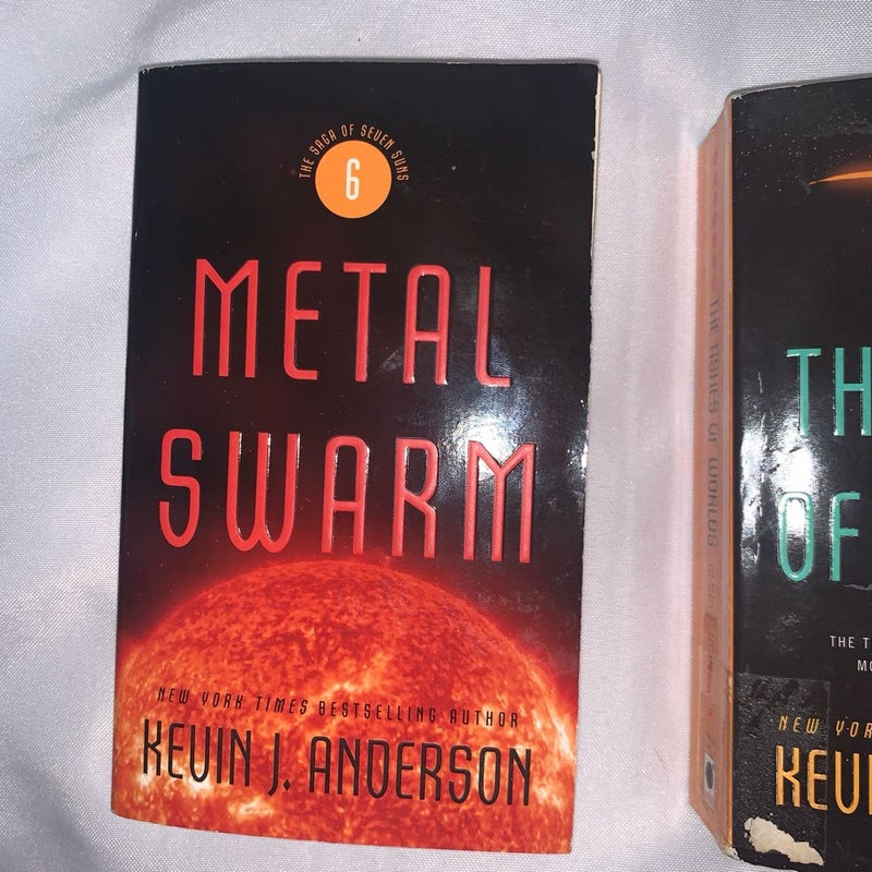 Set of two books The Ashes of Worlds and metal swarm 