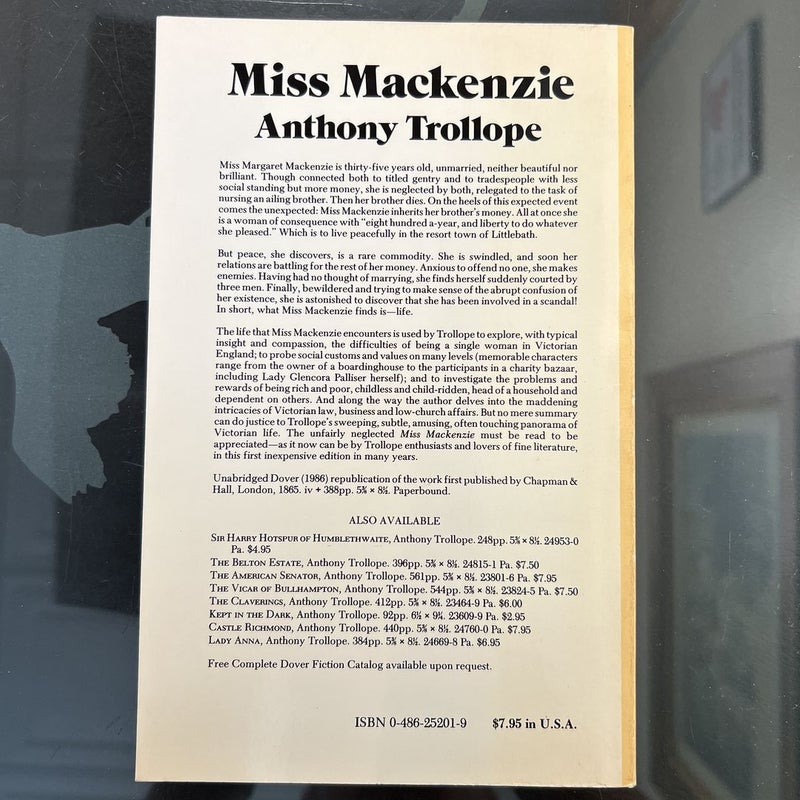 Miss Mackenzie (Dover Publication)
