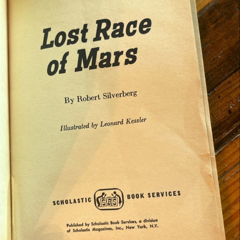 Lost Race of Mars Robert Silverberg Scholastic 3rd Printing 1965 PB New York
