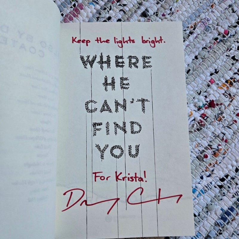 SIGNED Where He Can't Find You