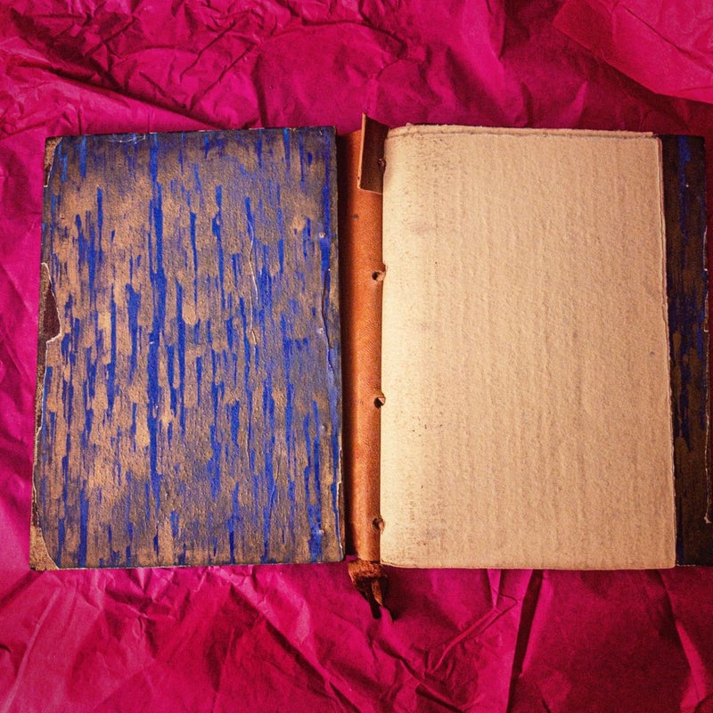 Vintage Leather & Tin Ship’s Log Handmade Blank Book