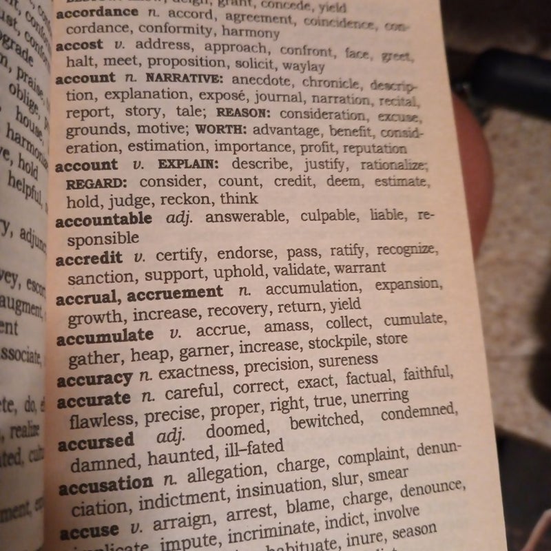 Then you international Webster's pocket thesaurus of the English language