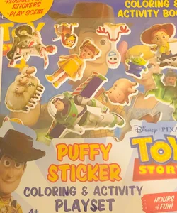 Disney PIXAR Toy Story 4 puffy stickers coloring activity playset book