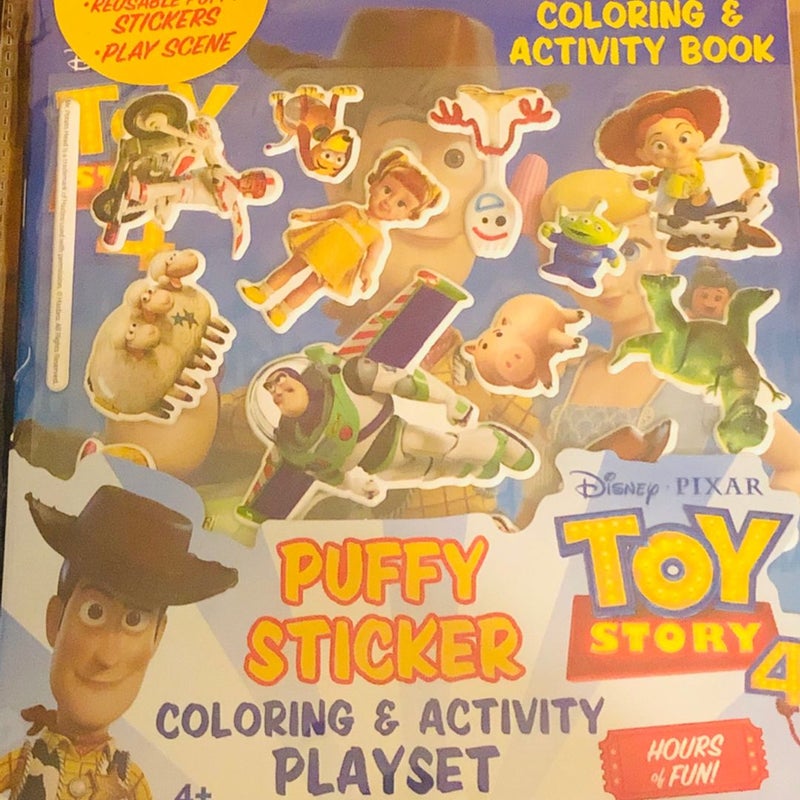 Disney PIXAR Toy Story 4 puffy stickers coloring activity playset book