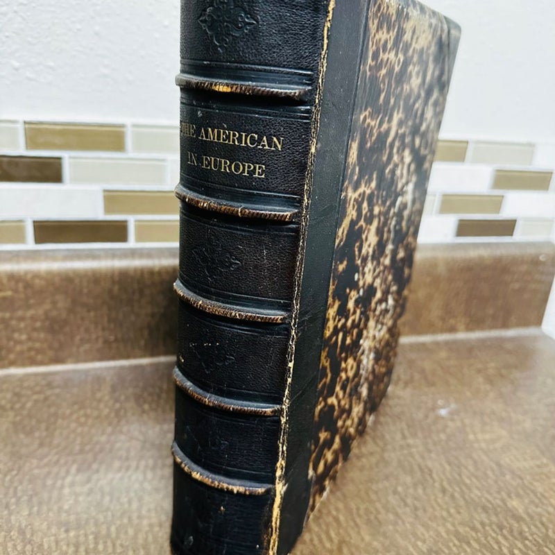 American In Europe: Henry Clay Crockett Antique 1800 leather Book ~ ULTRA RARE ~