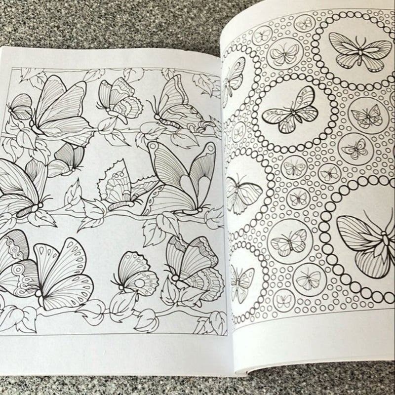 3-D Coloring Book - Butterfly Designs