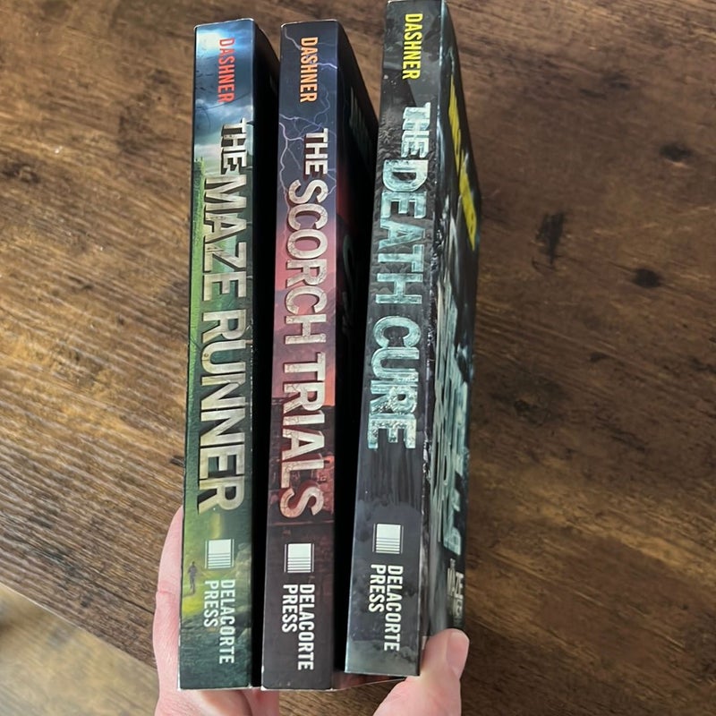 The Maze Runner, The Scorch Trials, and The Death Cure