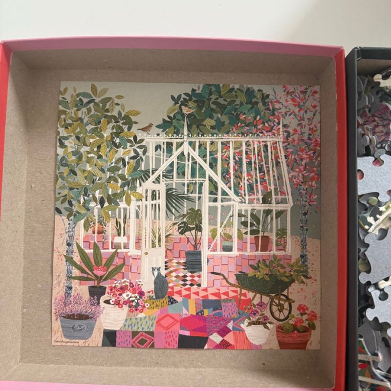 Galison Greenhouse Gardens 500 Piece Puzzle, 19" x 19"