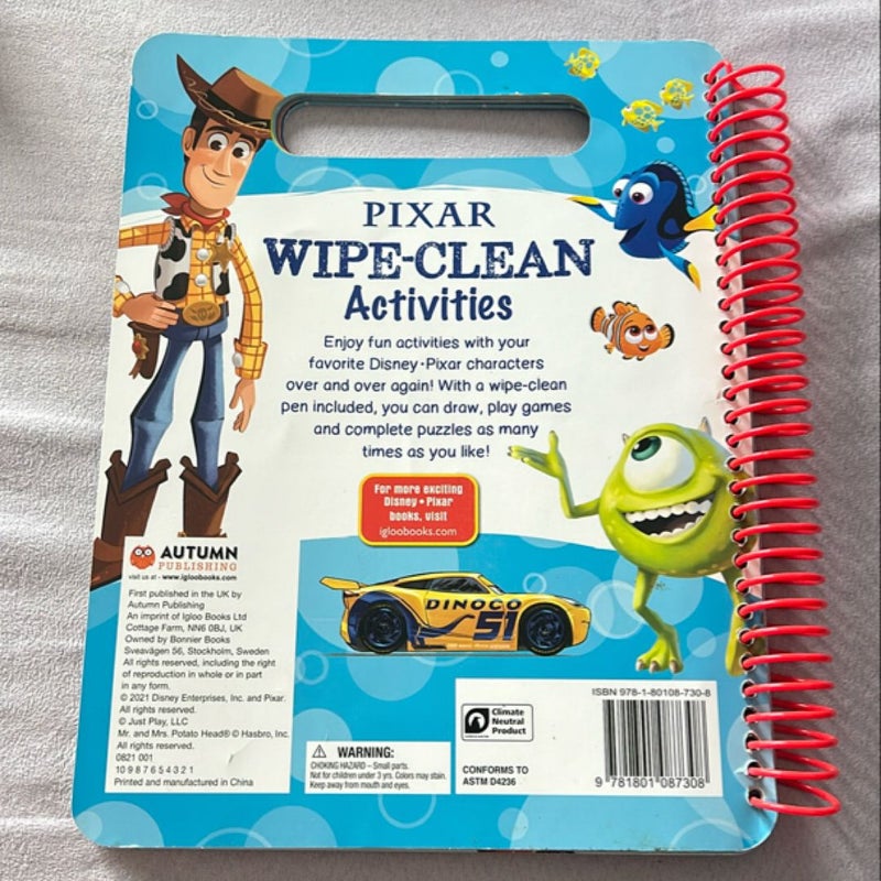 Pixar Wipe-Clean Activities  - Marker Included 