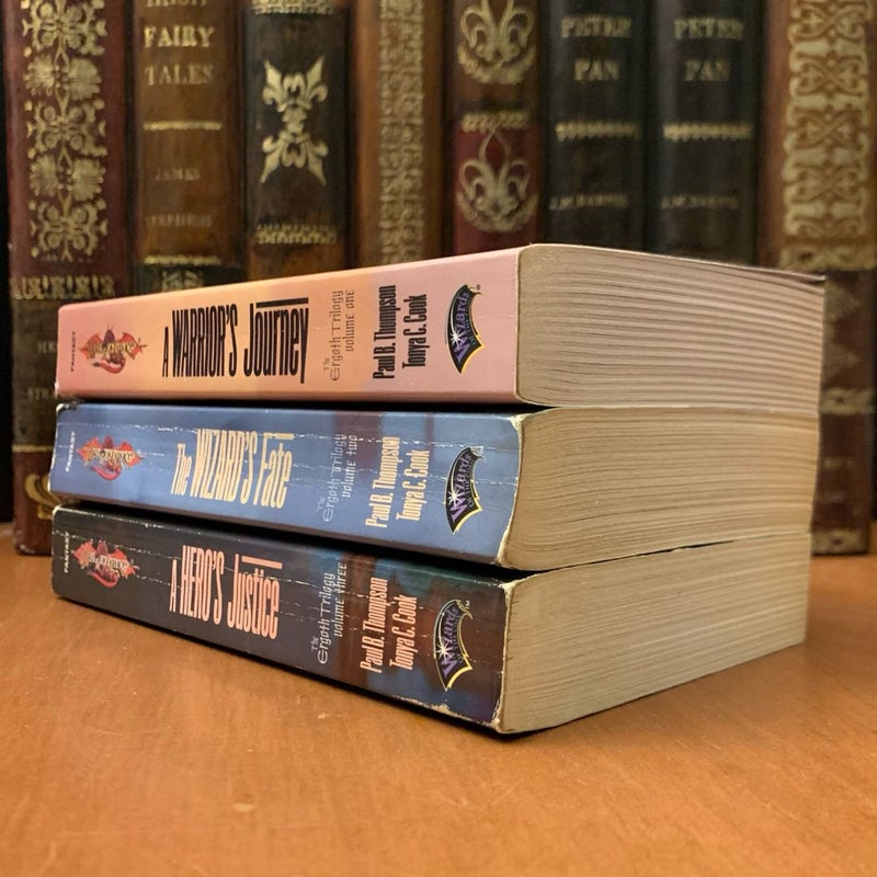 DragonLance: Complete Ergoth Trilogy Set: A Warrior’s Journey, The Wizard’s Fate, A Hero’s Justice, All First Edition First Printing