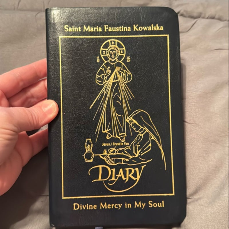 Diary of Saint Maria Faustina Kowalska - in navy Leather