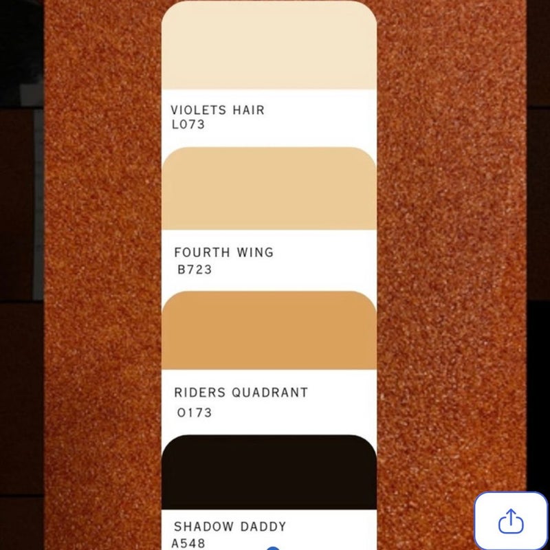 Fourth Wing Inspired Color Palette Bookmark 