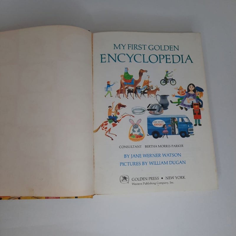 My First Golden Encyclopedia A Golden Book by Jane Werner Watson 1969