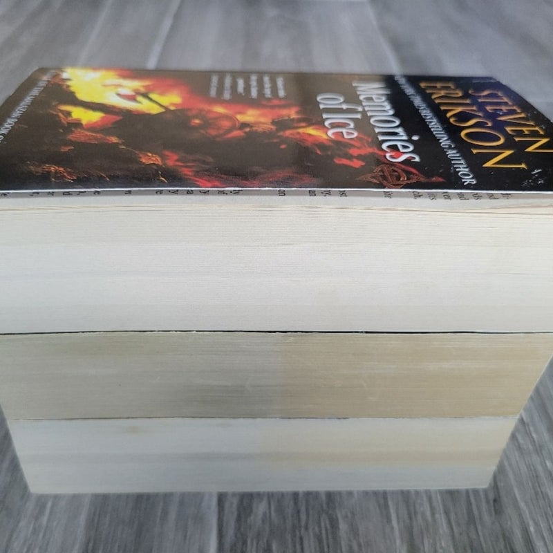 MALAZAN BOOK OF THE FALLEN SET #3, 4, 5 STEVEN ERICKSON MEMORIES CHAINS MIDNIGHT