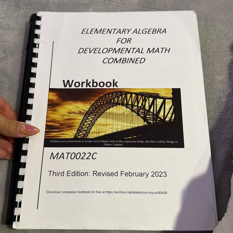 elementary algebra for developmental math combined