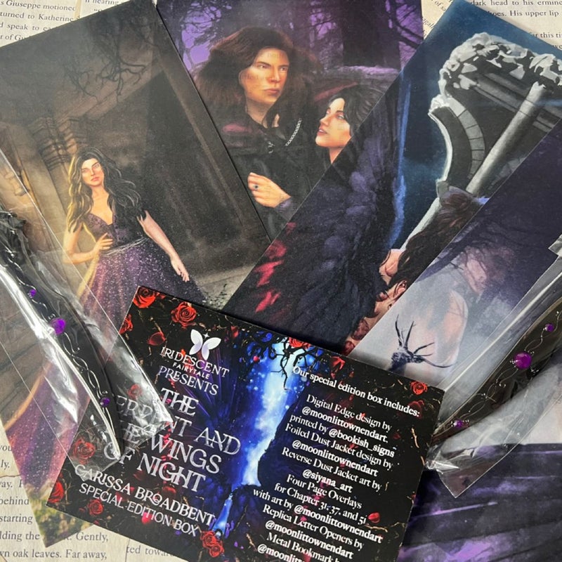 Iridescent Fairytale Serpent and the Wings of Night book box