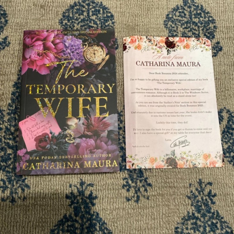 The Temporary Wife by Catharina Maura Book Bonanza Edition