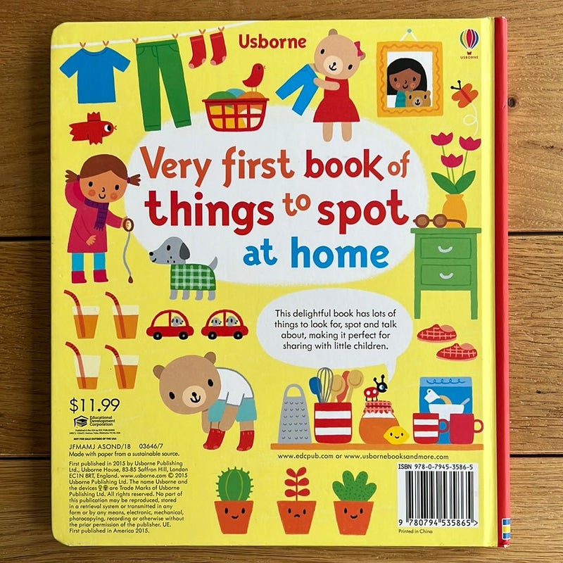 Very First Book of Things to Spot at Home - Usborne Children’s Book