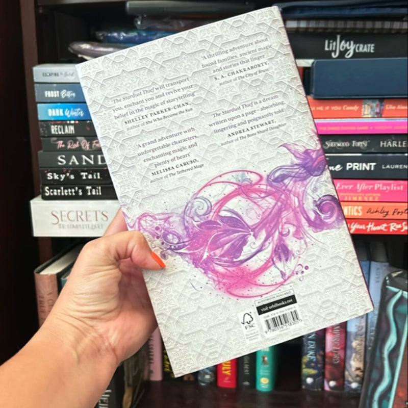 The Stardust Thief: Fairyloot signed copy with book art