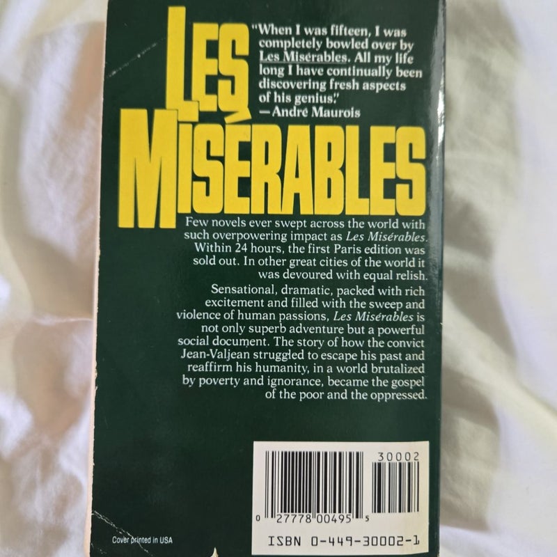 Les Miserables Victor Hugo 1989 vintage printing 