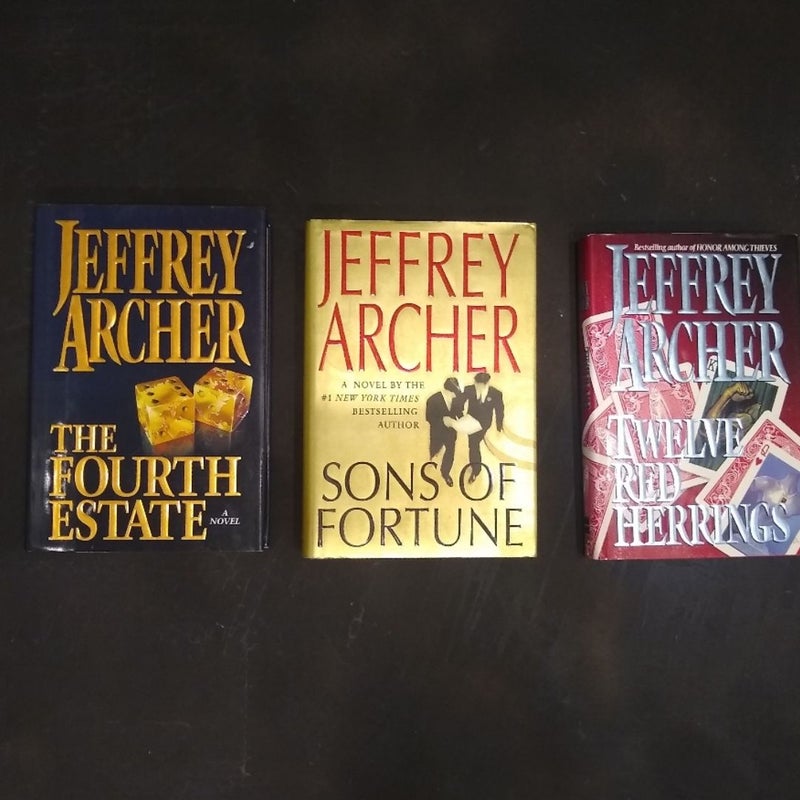 12 Hardback Books by Jeffrey Archer KANE AND ABEL a Matter of Honor 12 RED HERRINGS