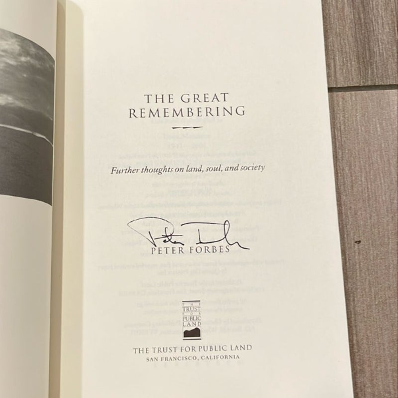 Signed! The Great Remembering 