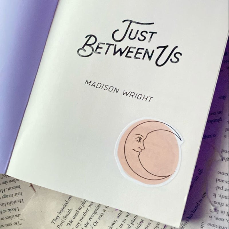 Just Between Us + handmade bookmark