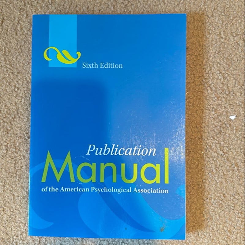 Publication Manual of the American Psychological Association