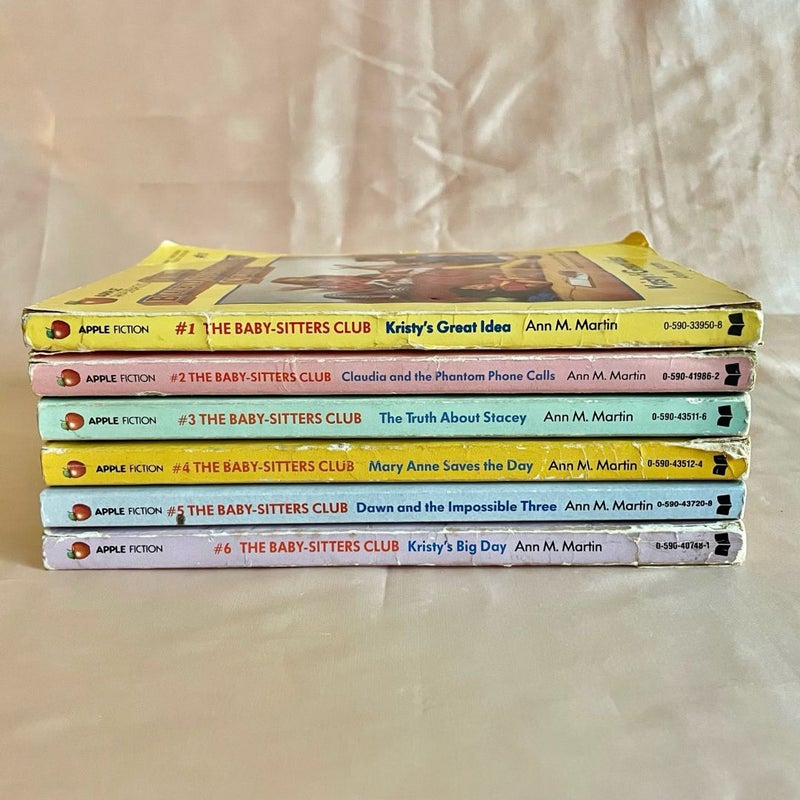 Set of 6 Babysitters Club Books (Series 1-6)