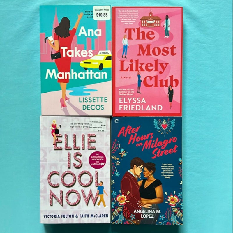 **romance bundle** Ana Takes Manhattan, The Most Likely Club, Elle Is Cool Now & After Hours on Milagro Street