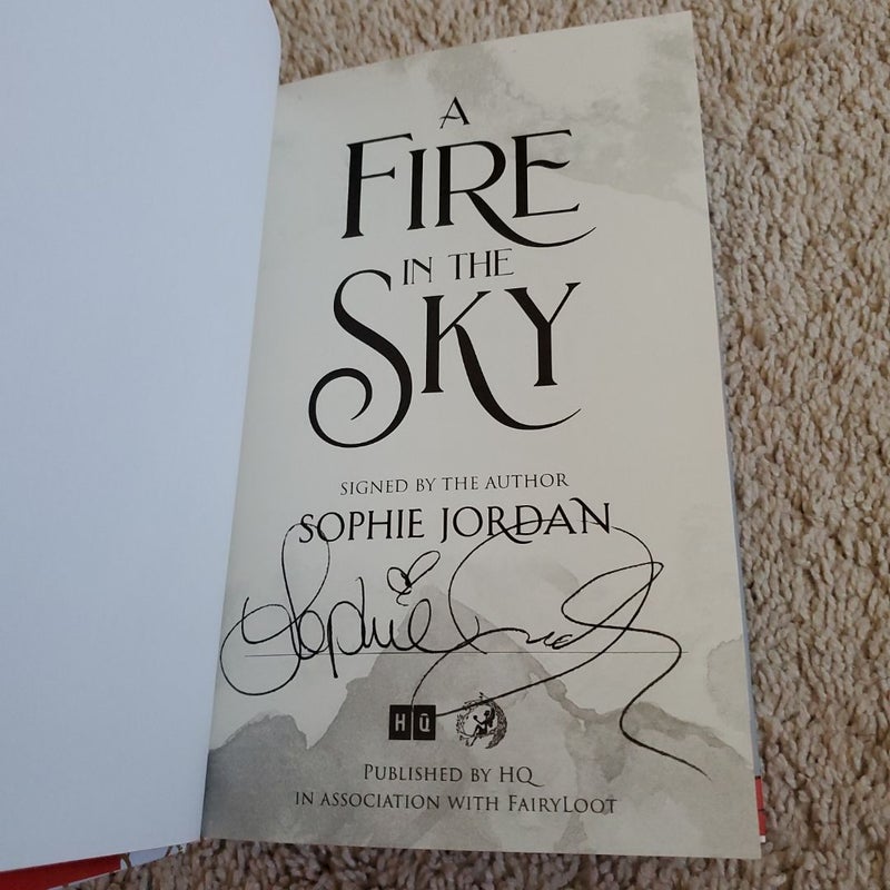 A Fire in the Sky - Fairyloot signed edition