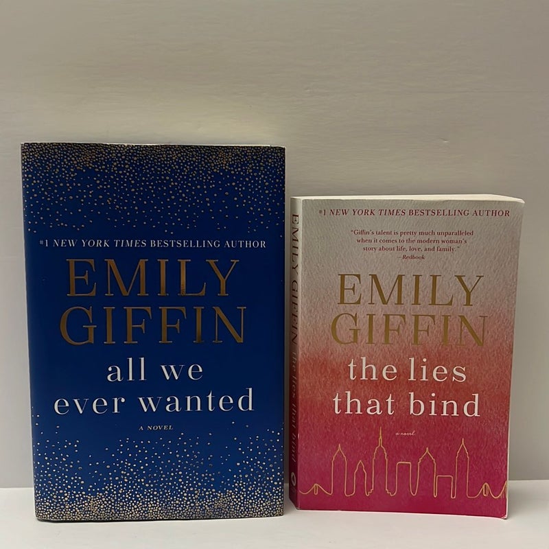 Emily Giffin (2 Book) Bundle: The Lies That Bind & All We Ever Wanted 