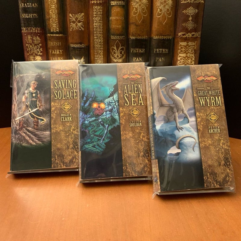 DragonLance: Champions Series 1-3: Saving Solace, The Alien Sea, The Great White Wyrm, All First Edition First Printing